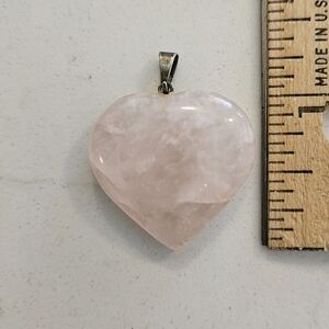 Pink Quartz Heart Pendent